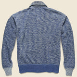 Vintage Fleece Coach Cardigan - Indigo Heather - RRL - STAG Provisions - Tops - Sweater