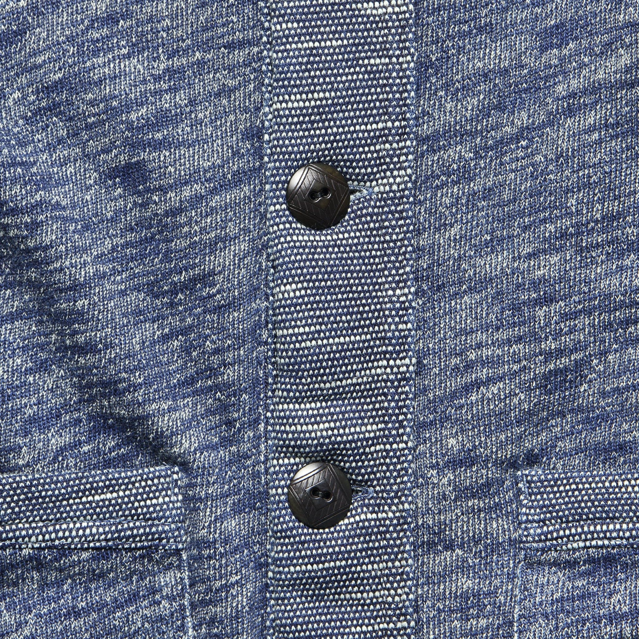 Vintage Fleece Coach Cardigan - Indigo Heather - RRL - STAG Provisions - Tops - Sweater