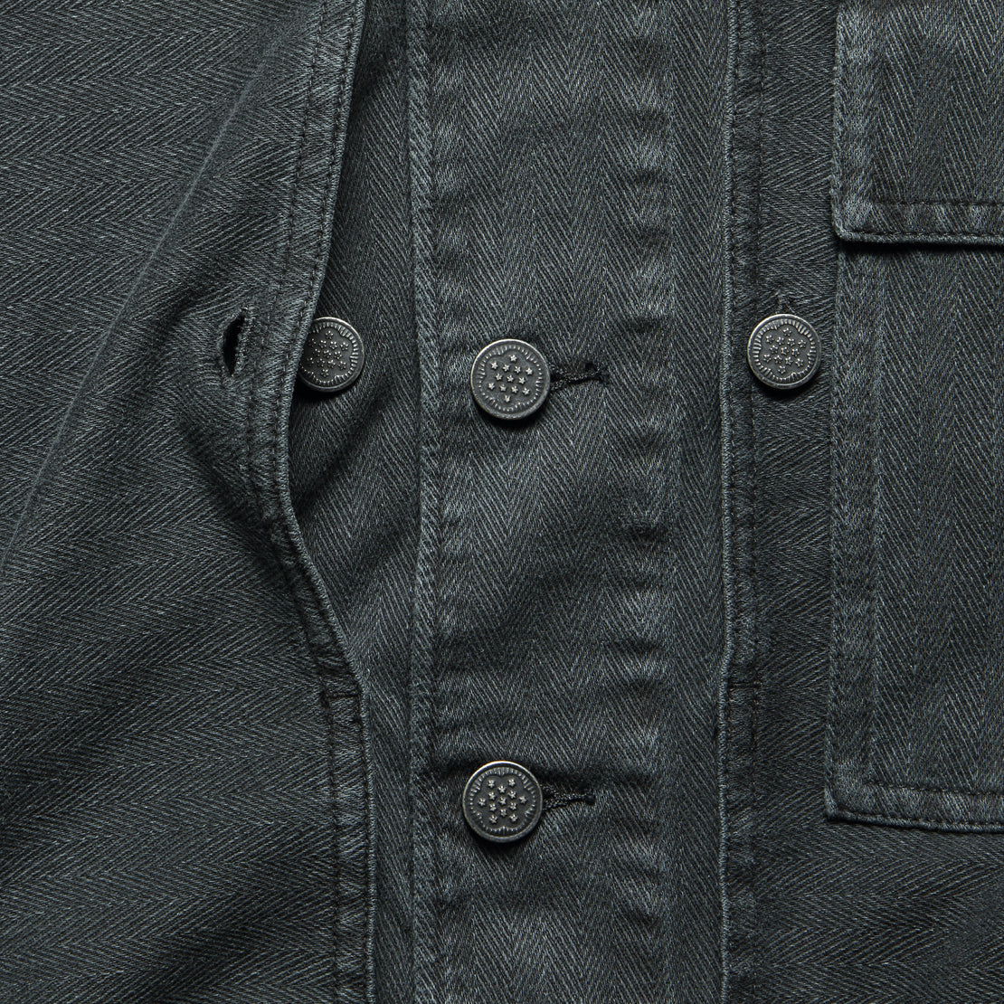 Herringbone Twill Vintage Fit Overshirt - Sulphur Black - RRL - STAG Provisions - Tops - L/S Woven - Overshirt