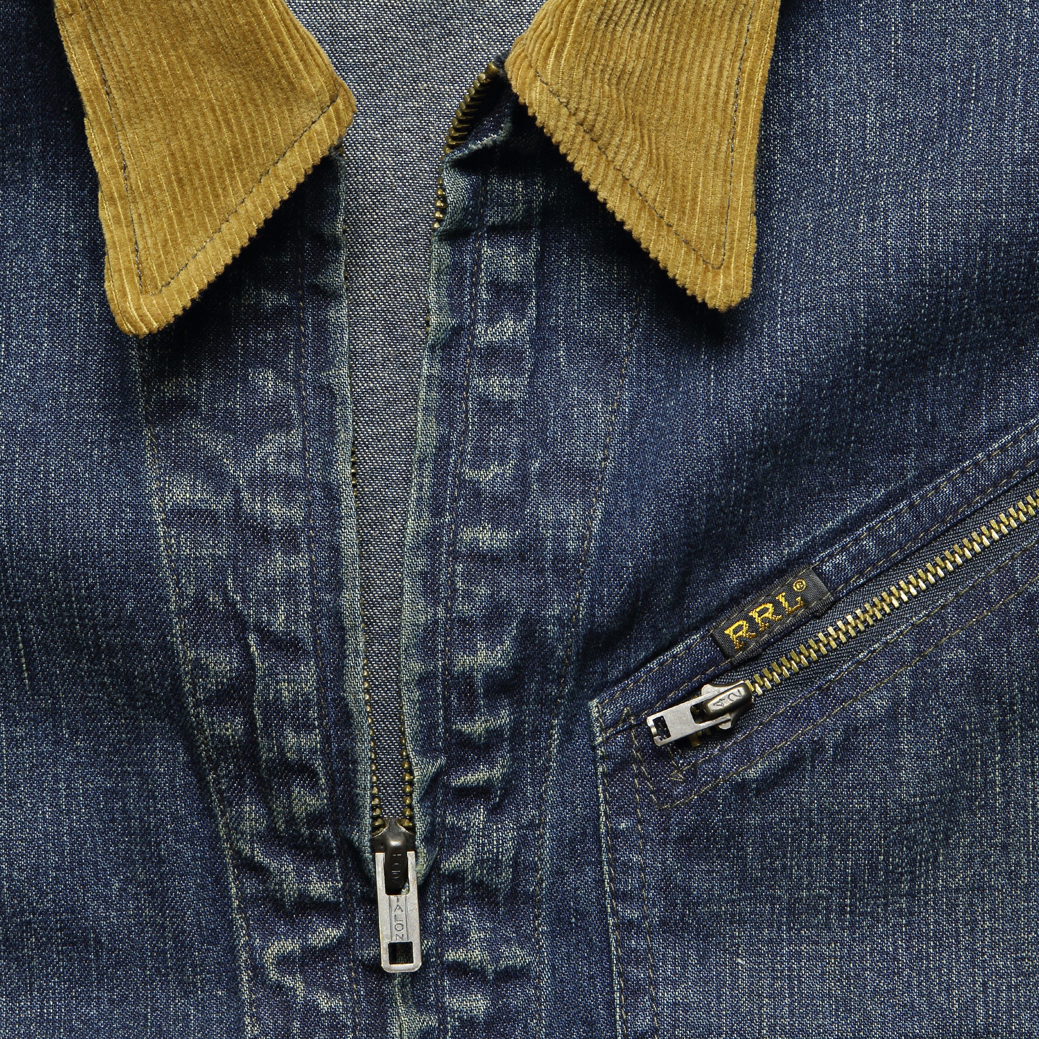Corduroy-Collar Denim Jacket - Haysville Wash - RRL - STAG Provisions - Outerwear - Coat / Jacket