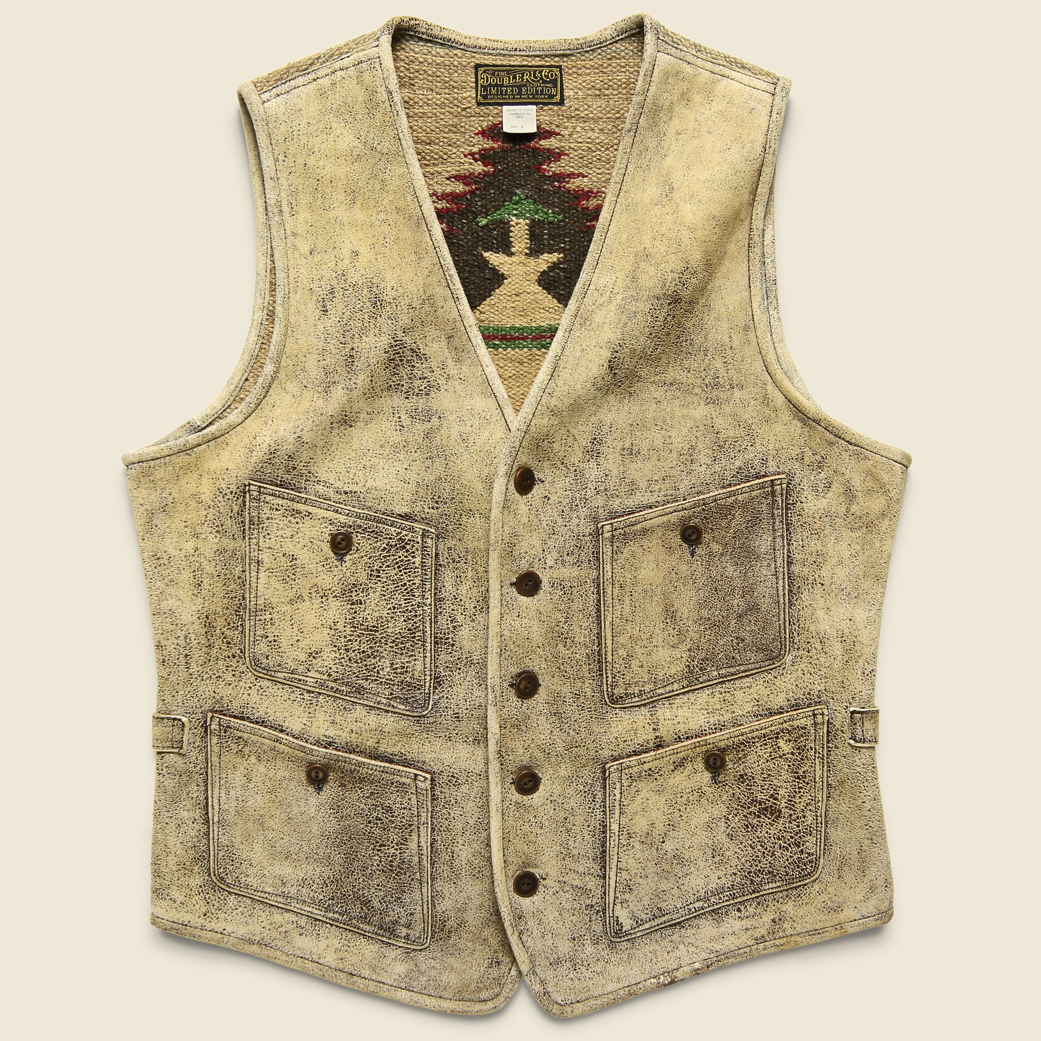 Bailey Handwoven Yarn/Leather Vest - Brown - RRL - STAG Provisions - Outerwear - Vest