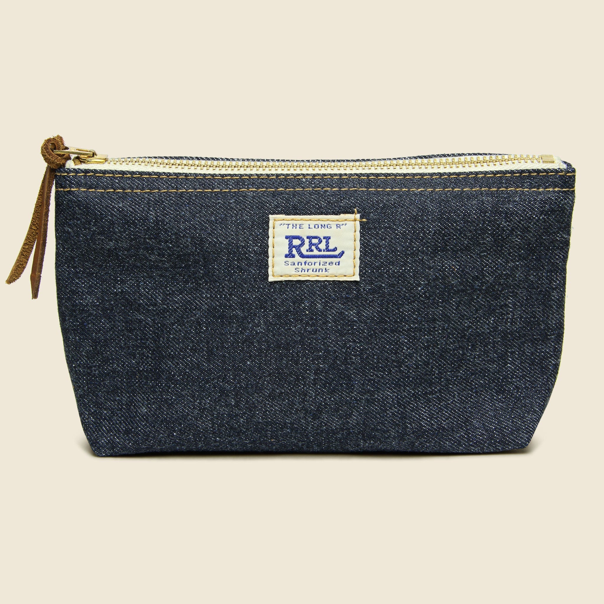Selvedge Denim Gusset Pouch - Indigo - RRL - STAG Provisions - Accessories - Bags / Luggage
