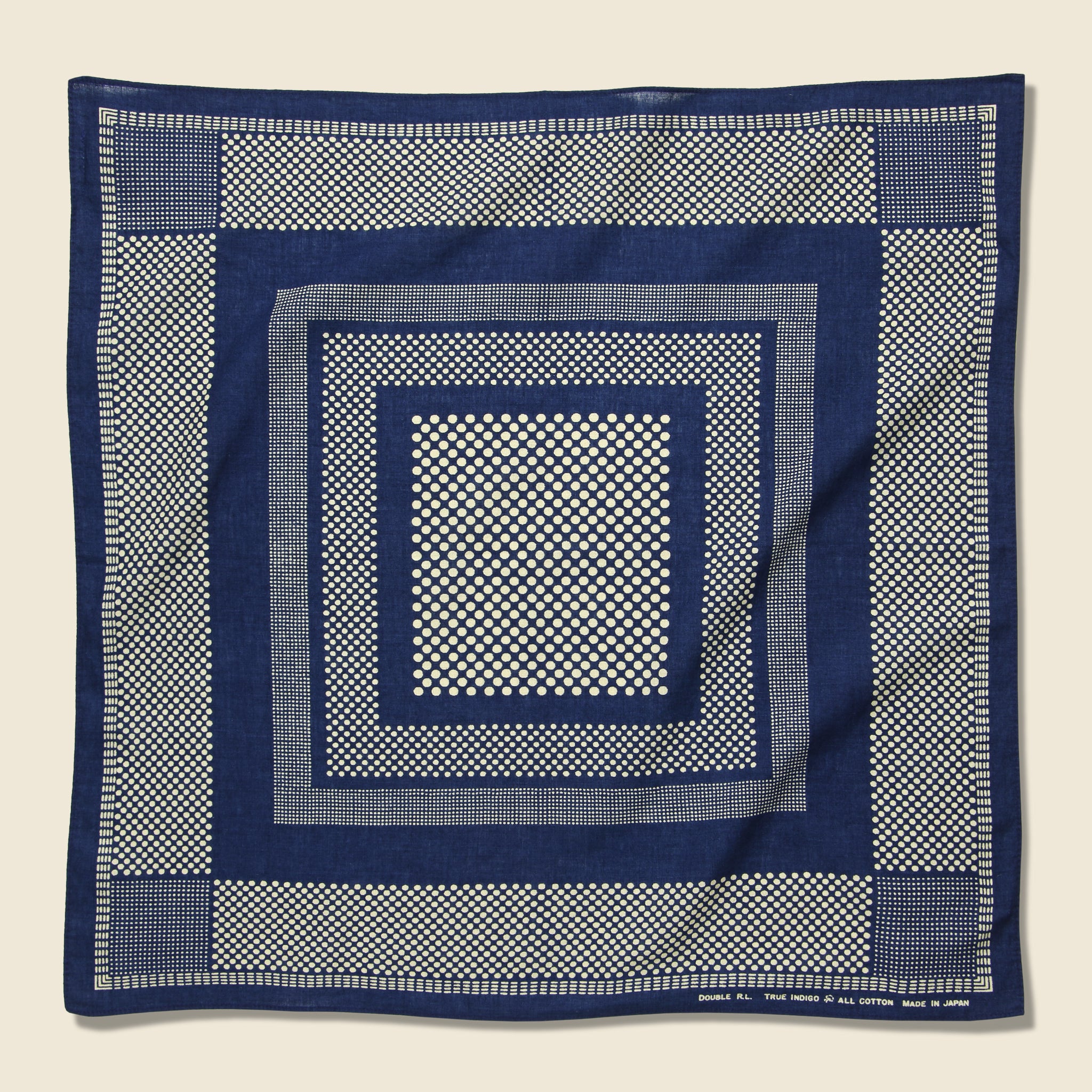 Cotton Dot Print Bandana - Indigo - RRL - STAG Provisions - Accessories - Bandanas