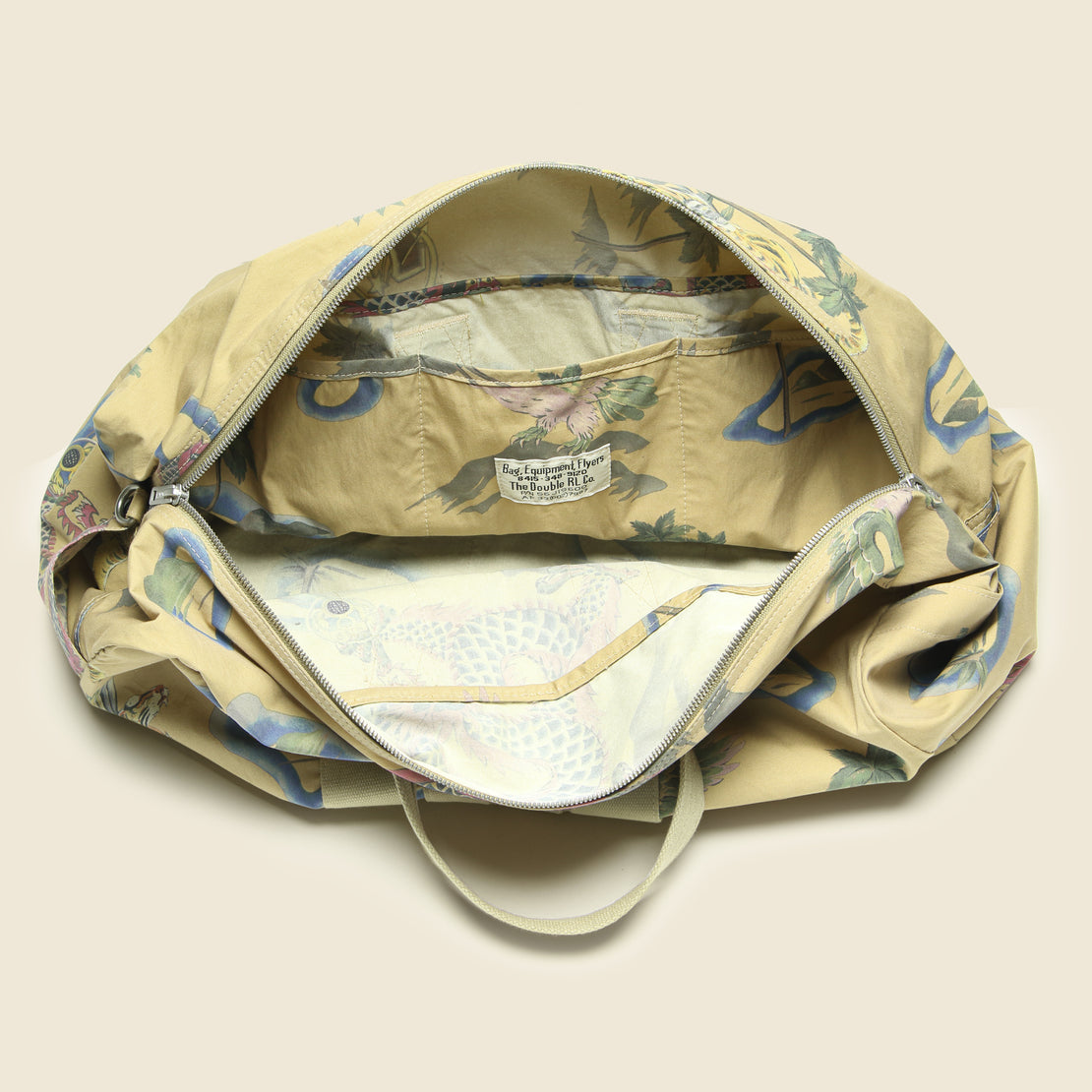 Souvenir Print Duffle Bag - Faded Khaki