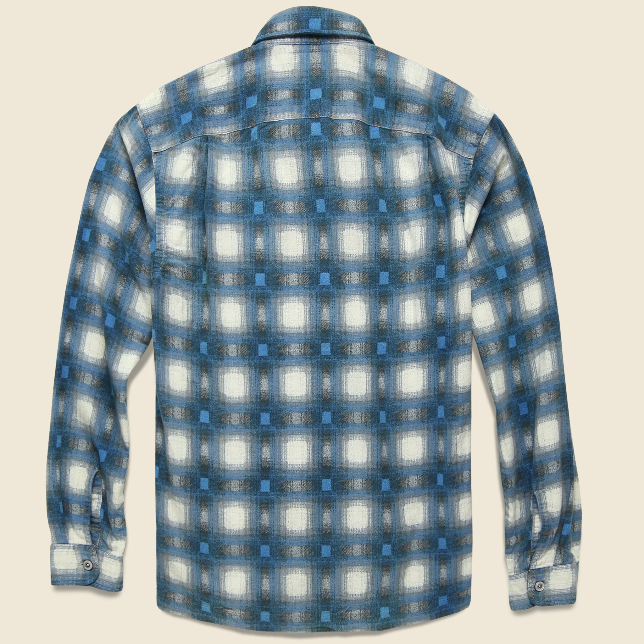 
                          Brooks Camp Shirt - Blue/Cream - RRL - STAG Provisions - Tops - L/S Woven - Other Pattern
                        