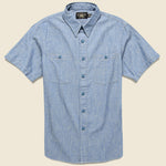 Chambray Pryce Workshirt - Riverview Wash - RRL - STAG Provisions - Tops - S/S Woven - Solid
