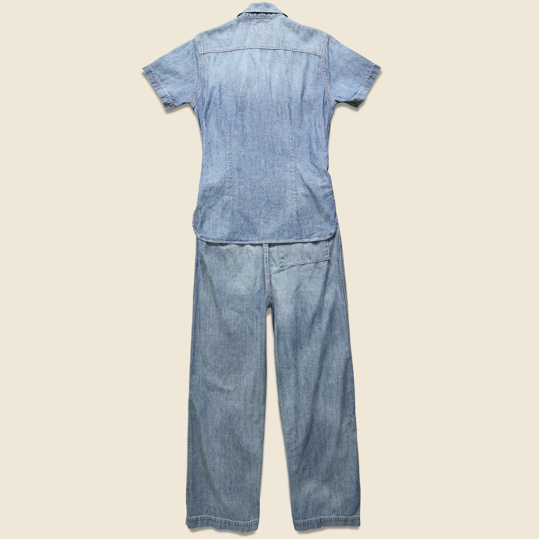 
                          Abbie Coverall - Chambray - RRL - STAG Provisions - W - Onepiece - Jumpsuit
                        