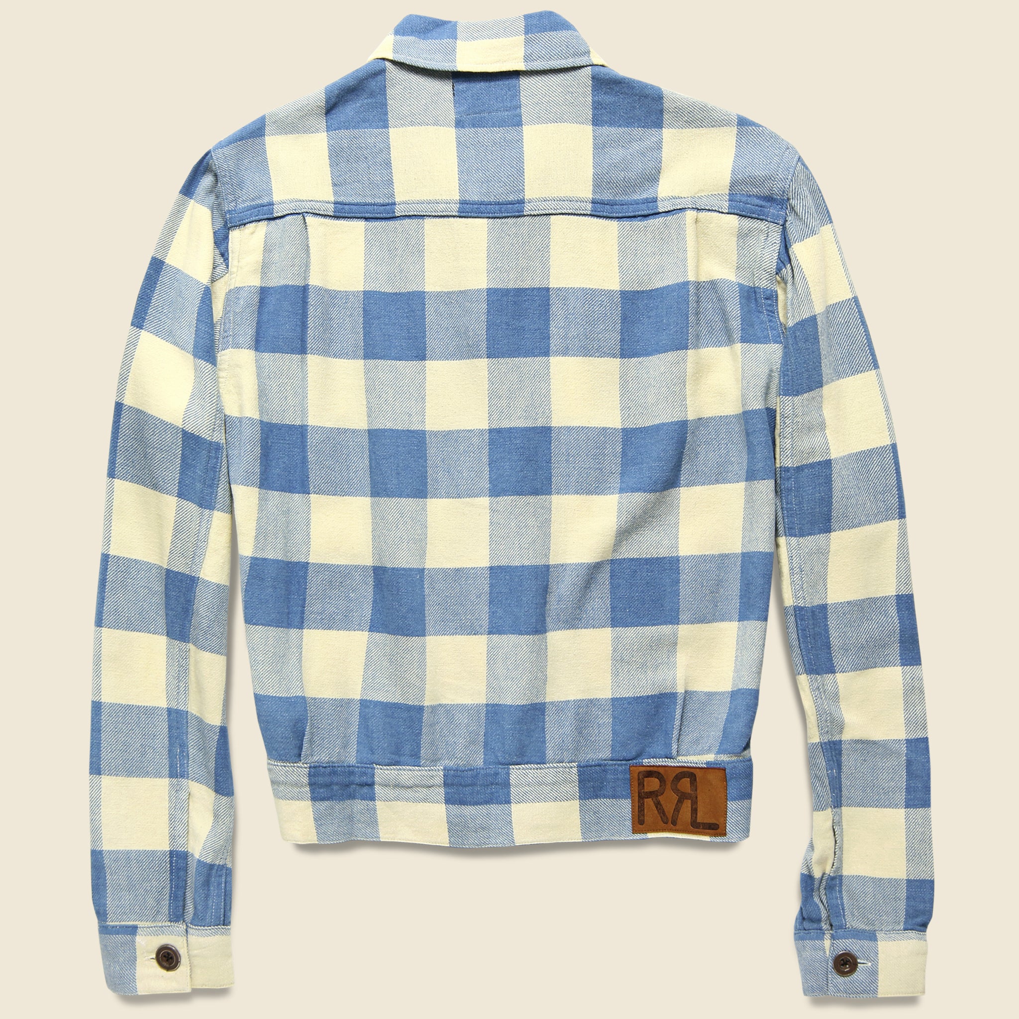 
                          Buffalo Plaid Casey Overshirt - Indigo/Cream - RRL - STAG Provisions - W - Tops - L/S Woven - Overshirt
                        