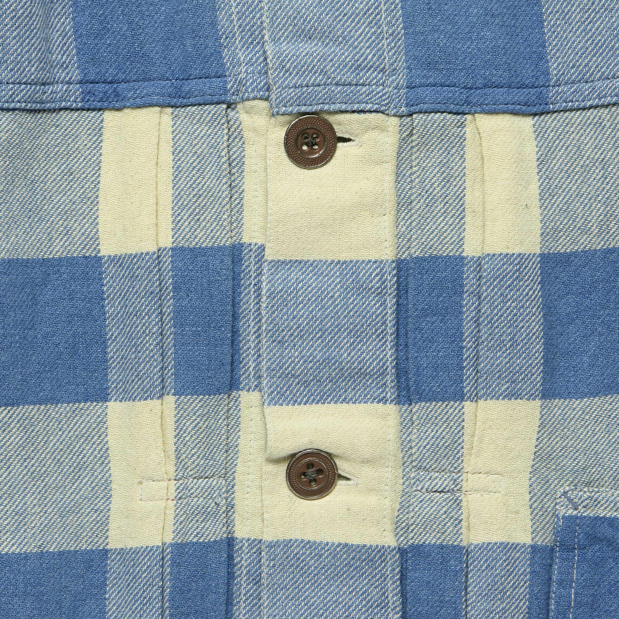 
                          Buffalo Plaid Casey Overshirt - Indigo/Cream - RRL - STAG Provisions - W - Tops - L/S Woven - Overshirt
                        