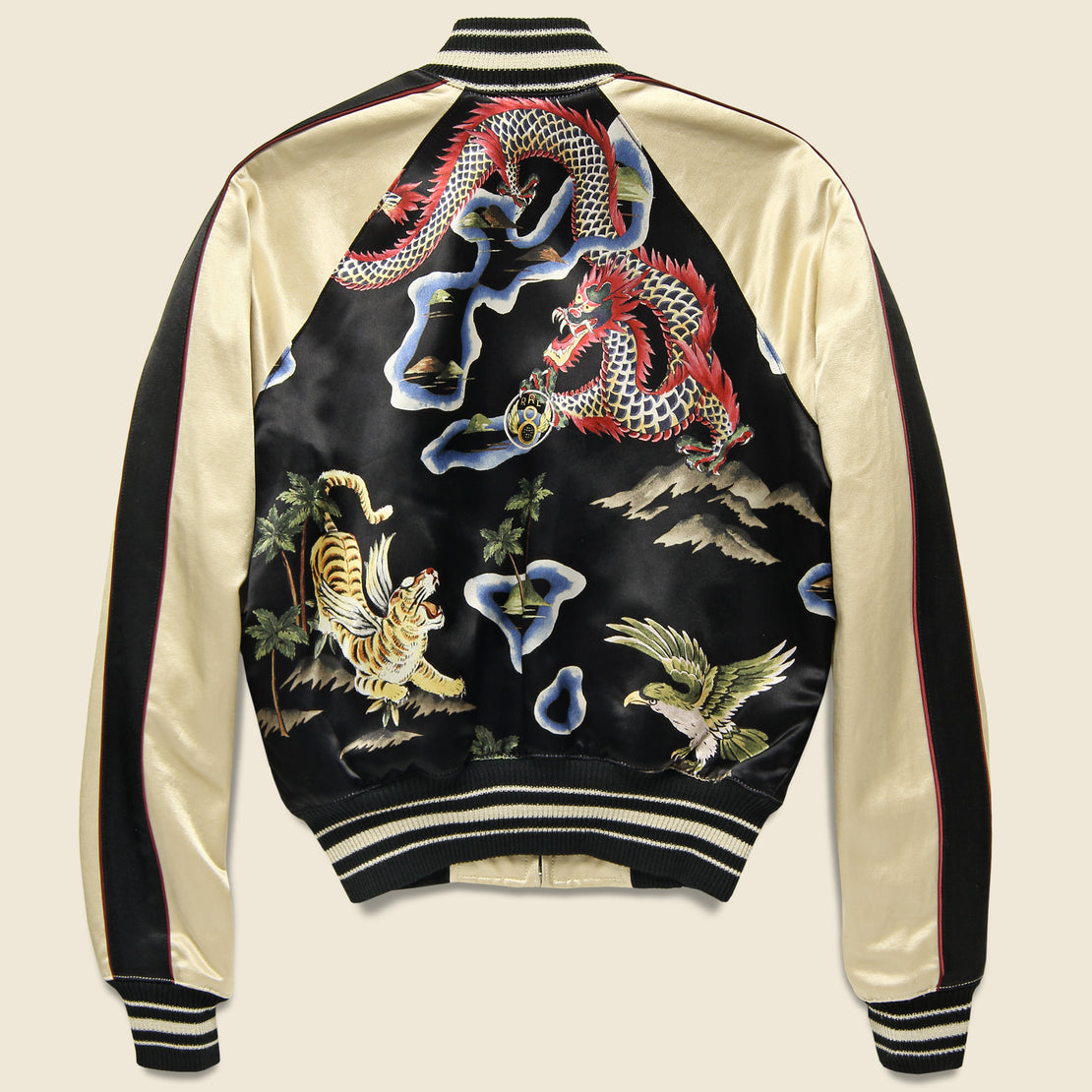 Dragon Print Tour Jacket - Black - RRL - STAG Provisions - W - Outerwear - Coat/Jacket