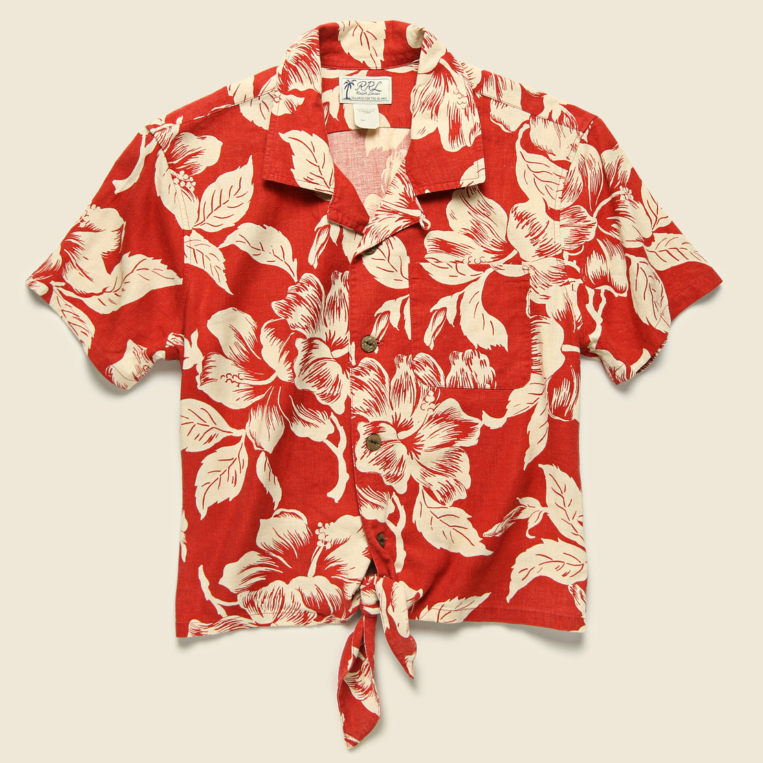 RRL Laura Aloha Shirt - Red/Cream