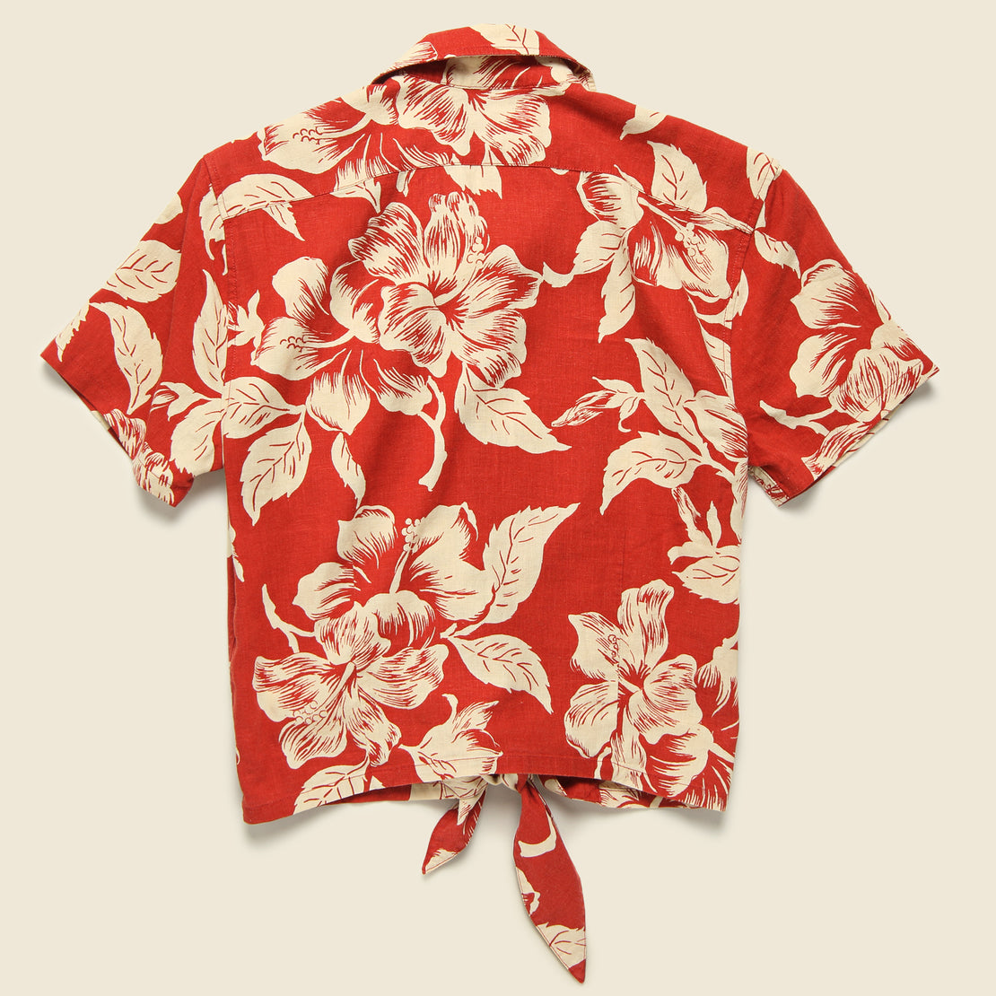 Laura Aloha Shirt - Red/Cream