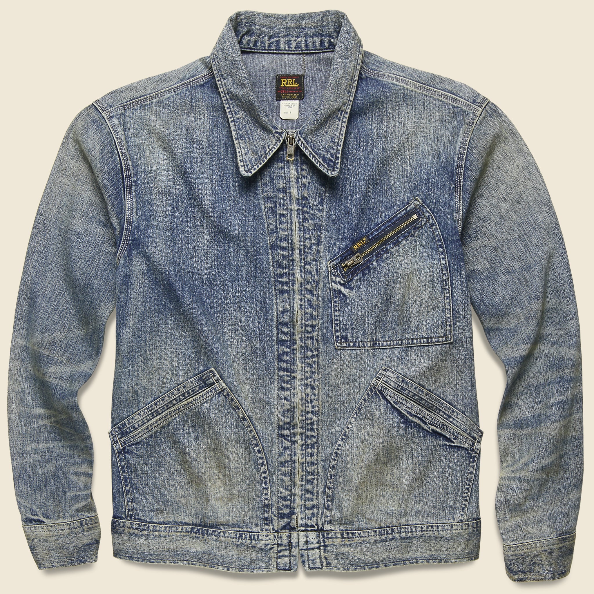 Denim Zip-Front Jacket - Malverne Wash – STAG Provisions