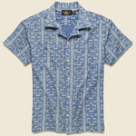 Print Jersey Camp Shirt - Washed Blue Indigo - RRL - STAG Provisions - Tops - S/S Knit