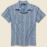 Print Jersey Camp Shirt - Washed Blue Indigo - RRL - STAG Provisions - Tops - S/S Knit