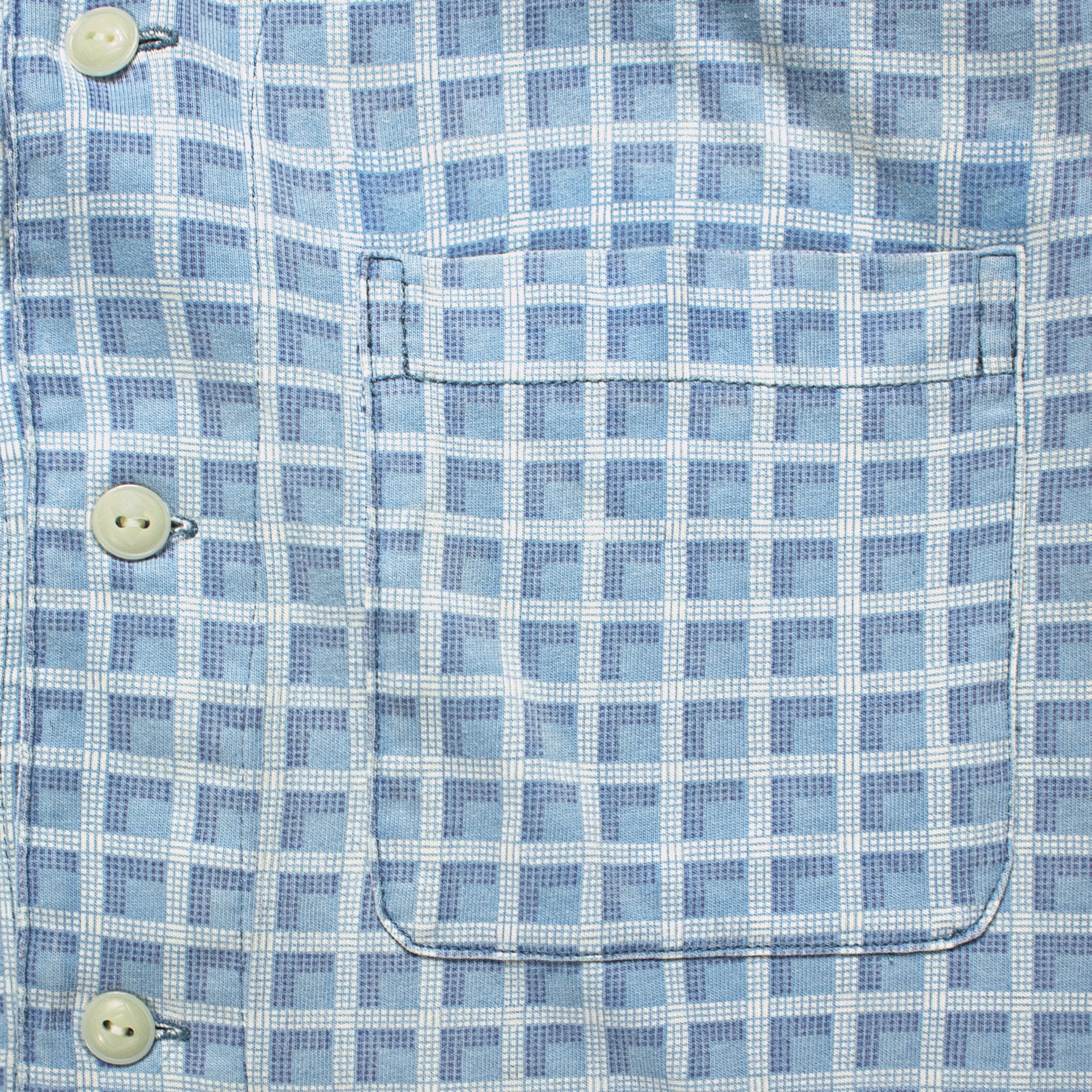 Plaid-Print Jersey Camp Shirt - Indigo - RRL - STAG Provisions - Tops - L/S Knit