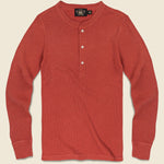 Waffle-Knit Henley - Trading Post Red - RRL - STAG Provisions - Tops - L/S Knit