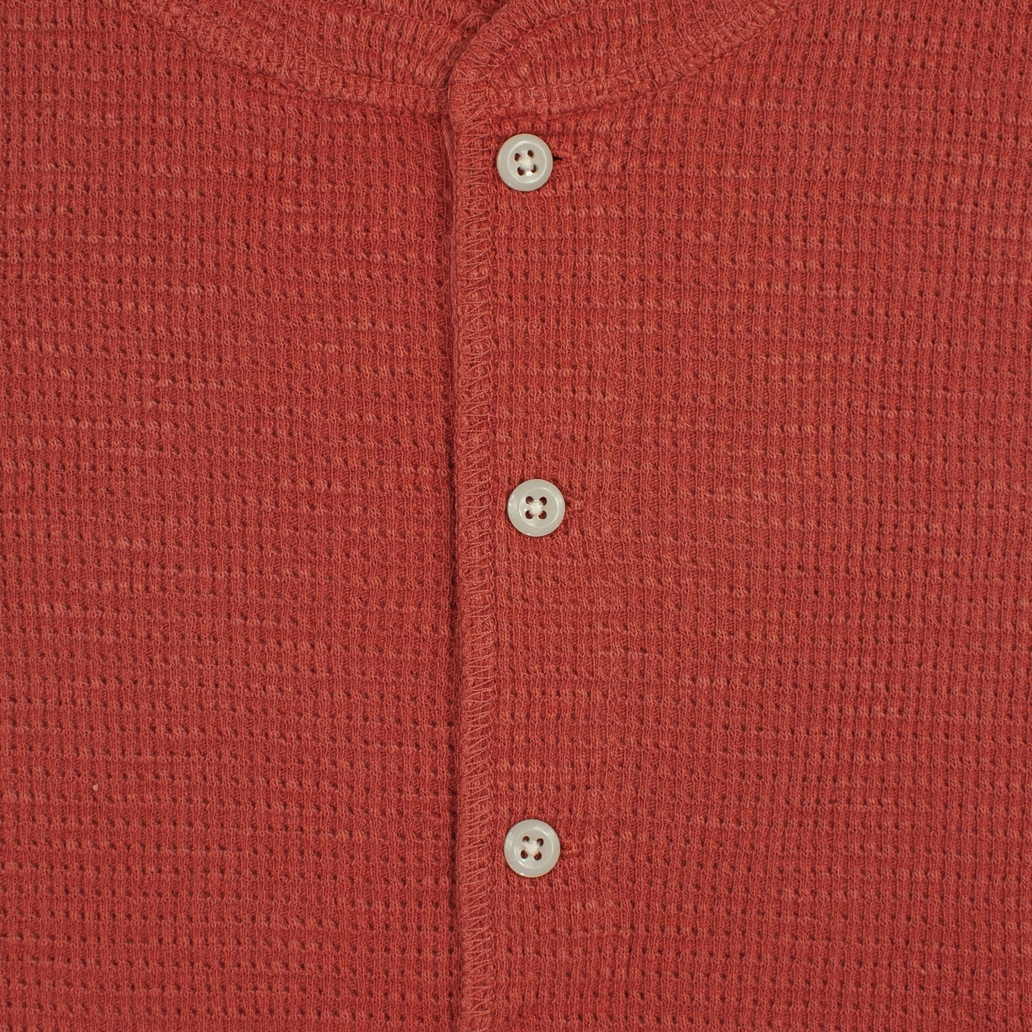 Waffle-Knit Henley - Trading Post Red - RRL - STAG Provisions - Tops - L/S Knit
