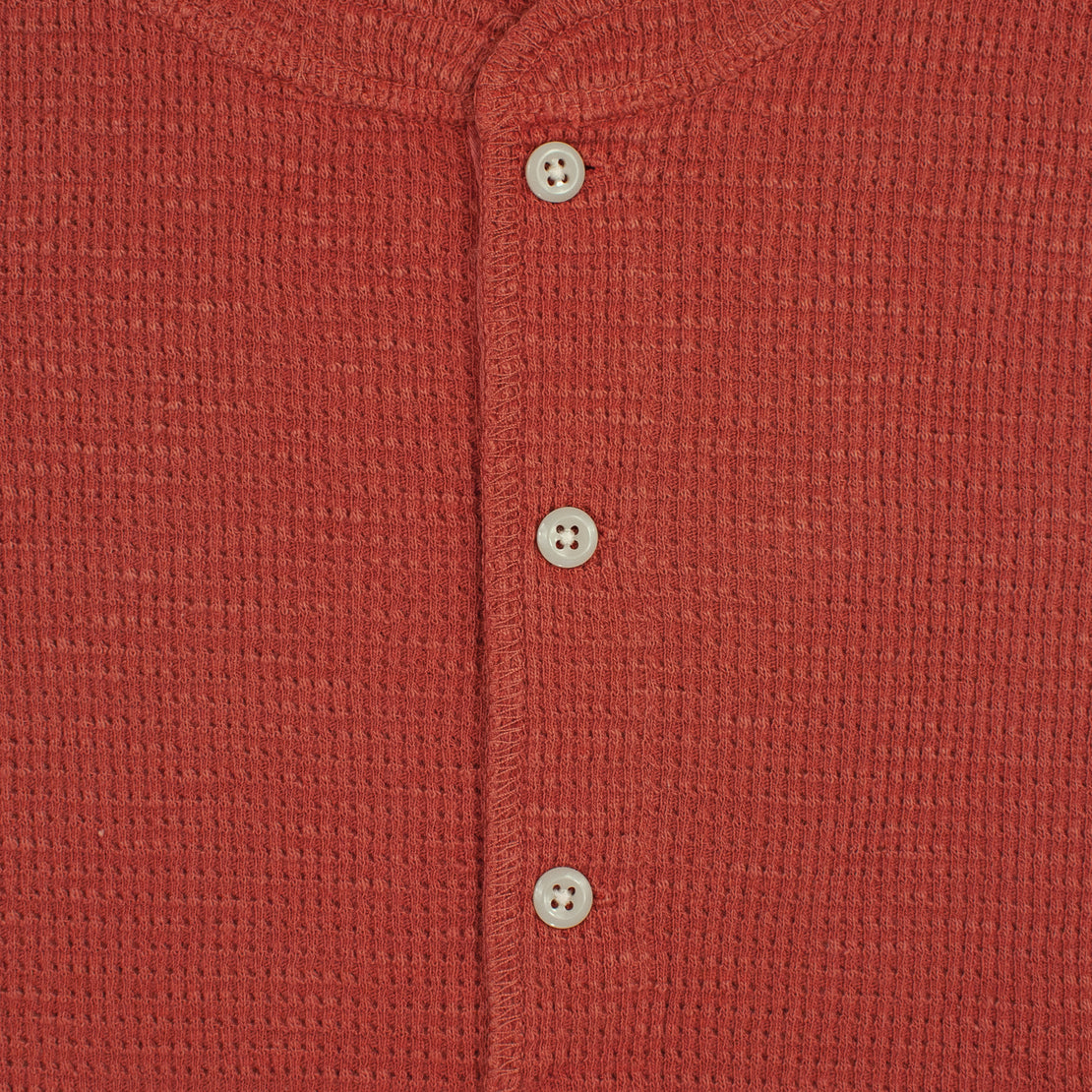 RRL By Ralph Lauren Waffle-Knit Henley Shirt - 782911455001
