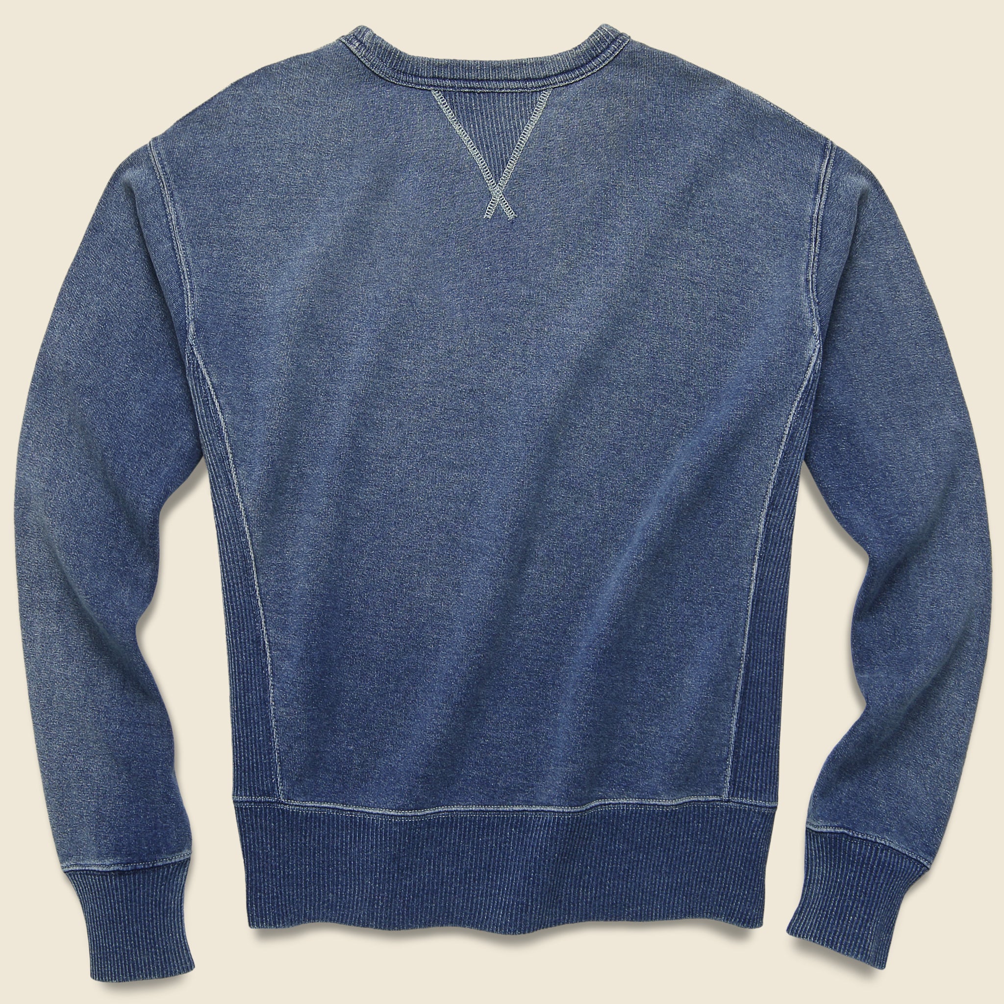 
                          French Terry Sweatshirt - Washed Indigo - RRL - STAG Provisions - Tops - Fleece / Sweatshirt
                        