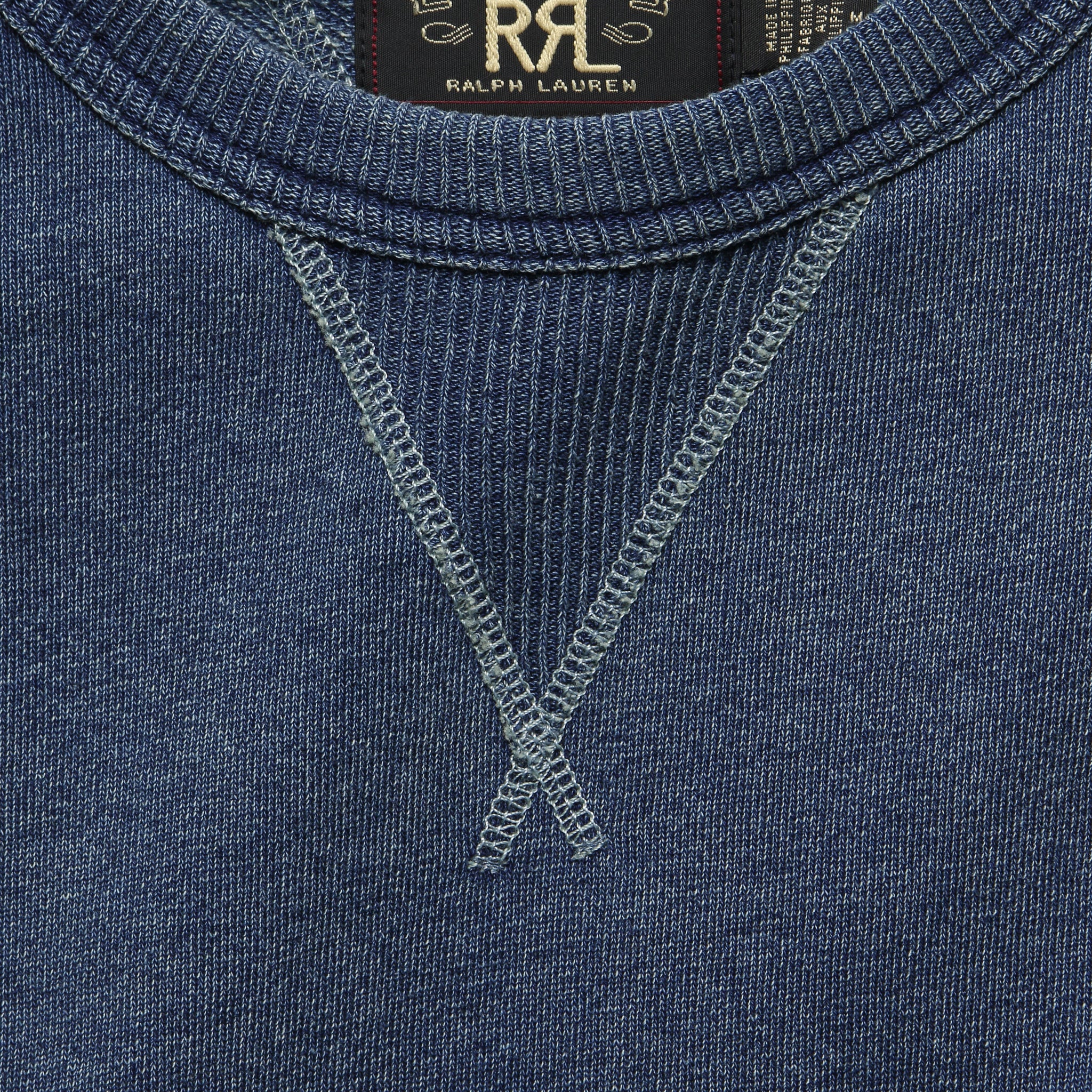 
                          French Terry Sweatshirt - Washed Indigo - RRL - STAG Provisions - Tops - Fleece / Sweatshirt
                        