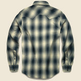 Slim Fit Plaid Western - Black Ombre Plaid - RRL - STAG Provisions - Tops - L/S Woven - Plaid