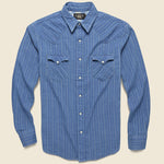 Slim Fit Indigo Western - Blue/Indigo - RRL - STAG Provisions - Tops - L/S Woven - Other Pattern