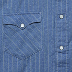 Slim Fit Indigo Western - Blue/Indigo - RRL - STAG Provisions - Tops - L/S Woven - Other Pattern