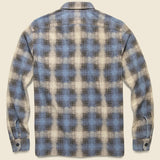 Plaid-Print Brushed Camp Shirt - Cream/Blue - RRL - STAG Provisions - Tops - L/S Woven - Plaid