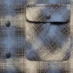 Plaid-Print Brushed Camp Shirt - Cream/Blue - RRL - STAG Provisions - Tops - L/S Woven - Plaid
