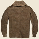 Cotton-Blend Shawl Cardigan - Brown - RRL - STAG Provisions - Tops - Sweater