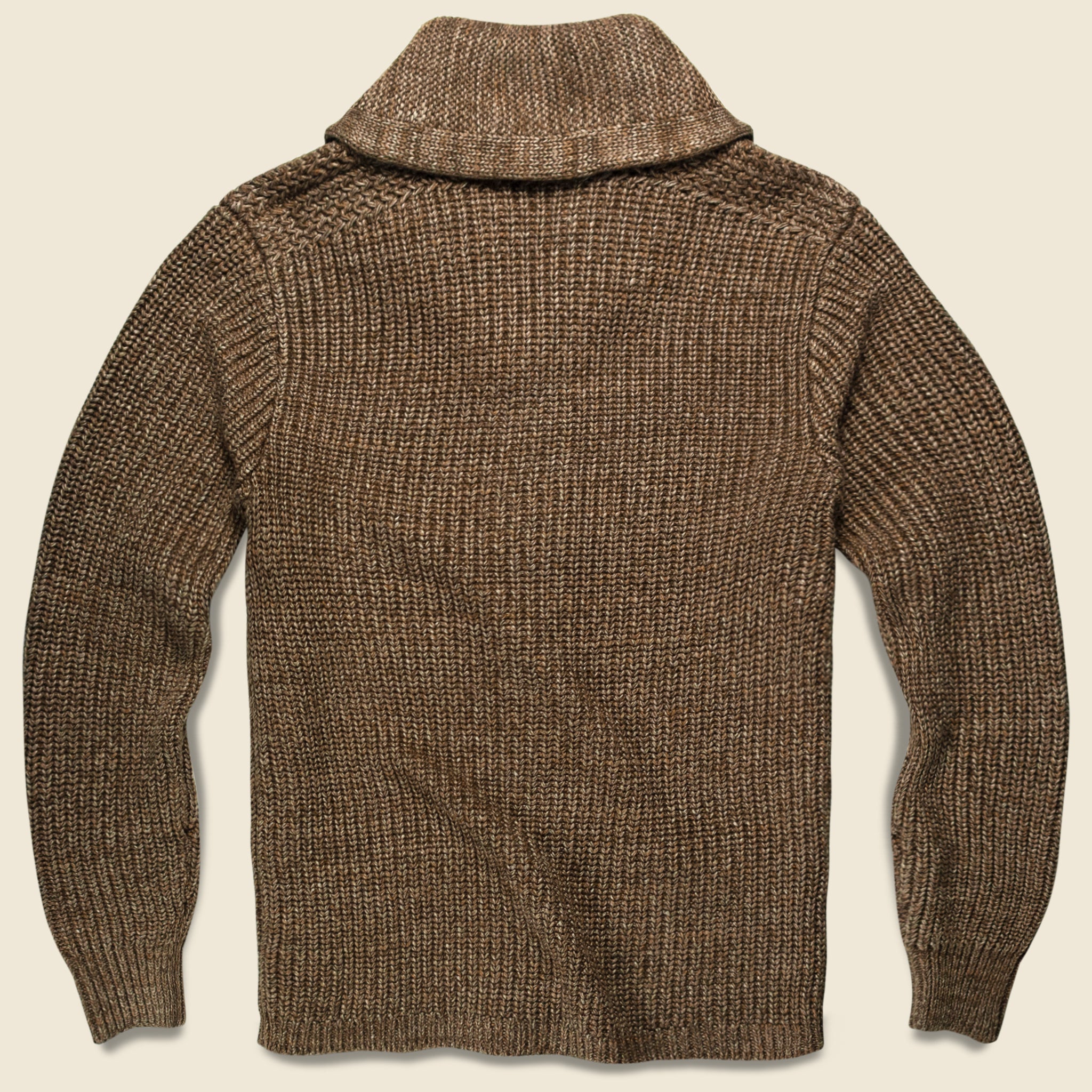 Cotton-Blend Shawl Cardigan - Brown - RRL - STAG Provisions - Tops - Sweater