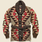 Hand-Knit Ranch Cardigan - Brown - RRL - STAG Provisions - Tops - Sweater