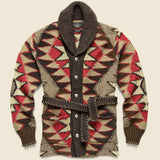 Hand-Knit Ranch Cardigan - Brown - RRL - STAG Provisions - Tops - Sweater