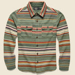 Cotton-Linen Workshirt Sweater - Sage - RRL - STAG Provisions - Tops - L/S Knit