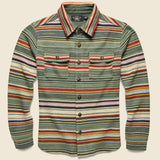 Cotton-Linen Workshirt Sweater - Sage - RRL - STAG Provisions - Tops - L/S Knit