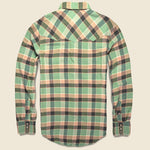 Slim Plaid Twill Western Shirt - Green/Coral - RRL - STAG Provisions - Tops - L/S Woven - Plaid