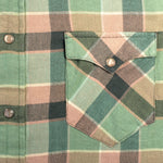Slim Plaid Twill Western Shirt - Green/Coral - RRL - STAG Provisions - Tops - L/S Woven - Plaid