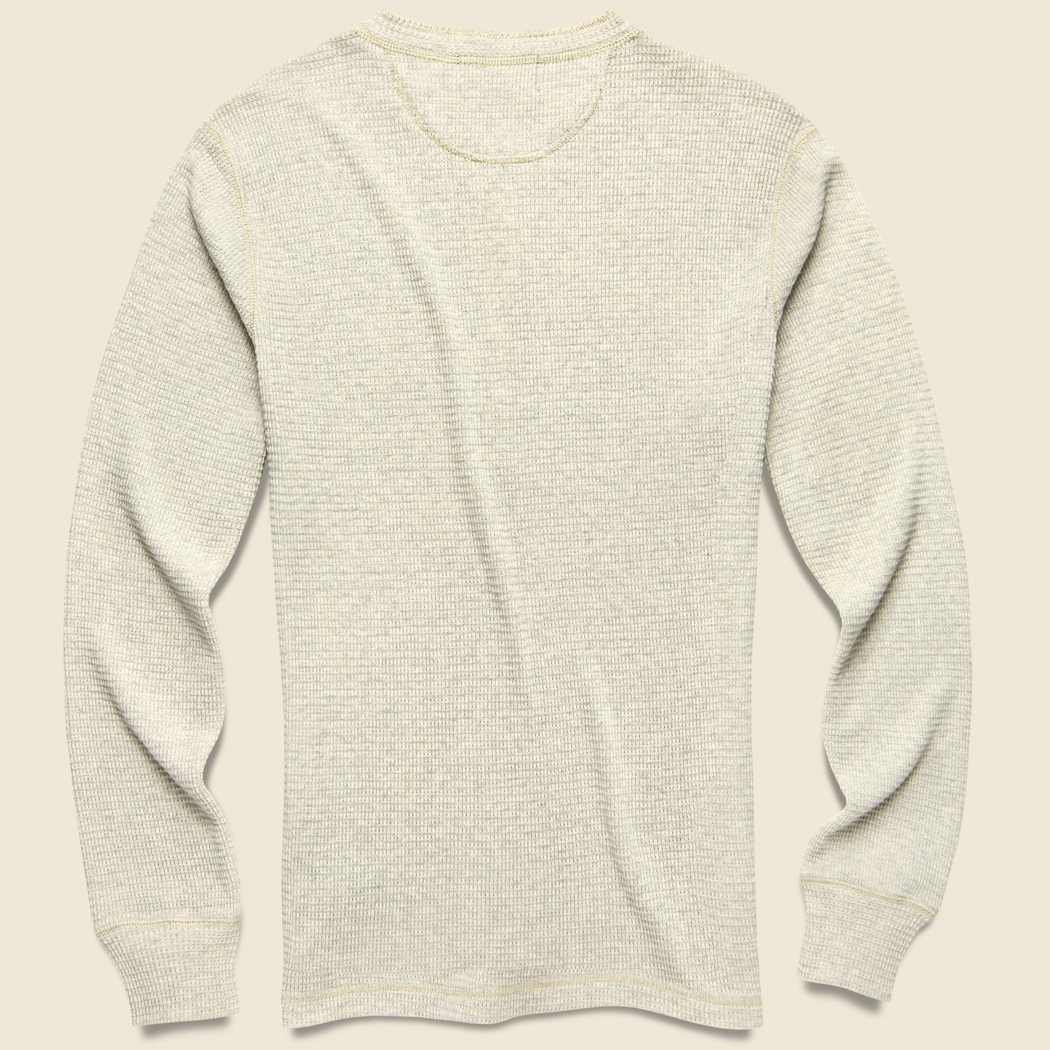 Waffle-Knit Henley - Oat Heather - RRL - STAG Provisions - Tops - L/S Knit