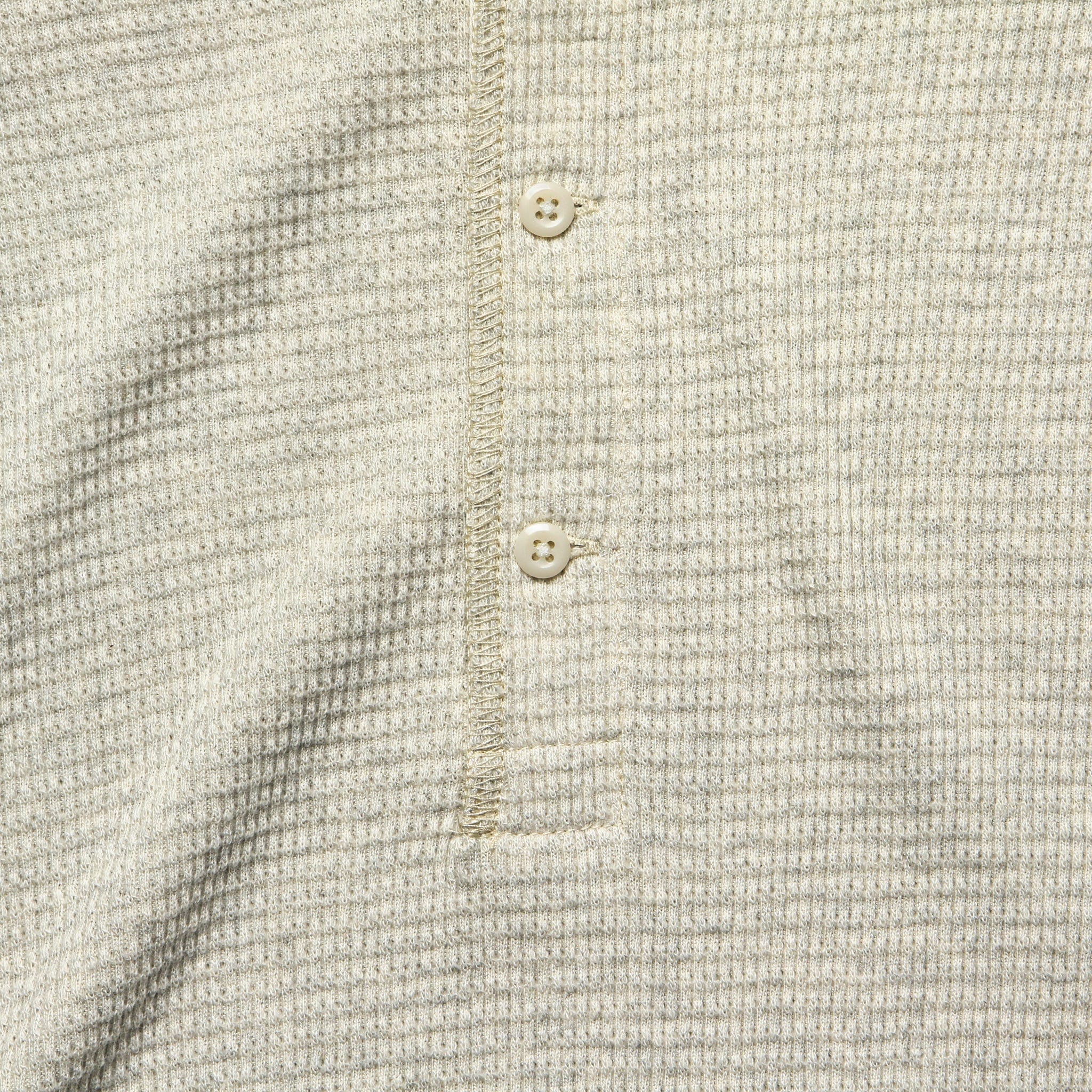 Waffle-Knit Henley - Oat Heather - RRL - STAG Provisions - Tops - L/S Knit