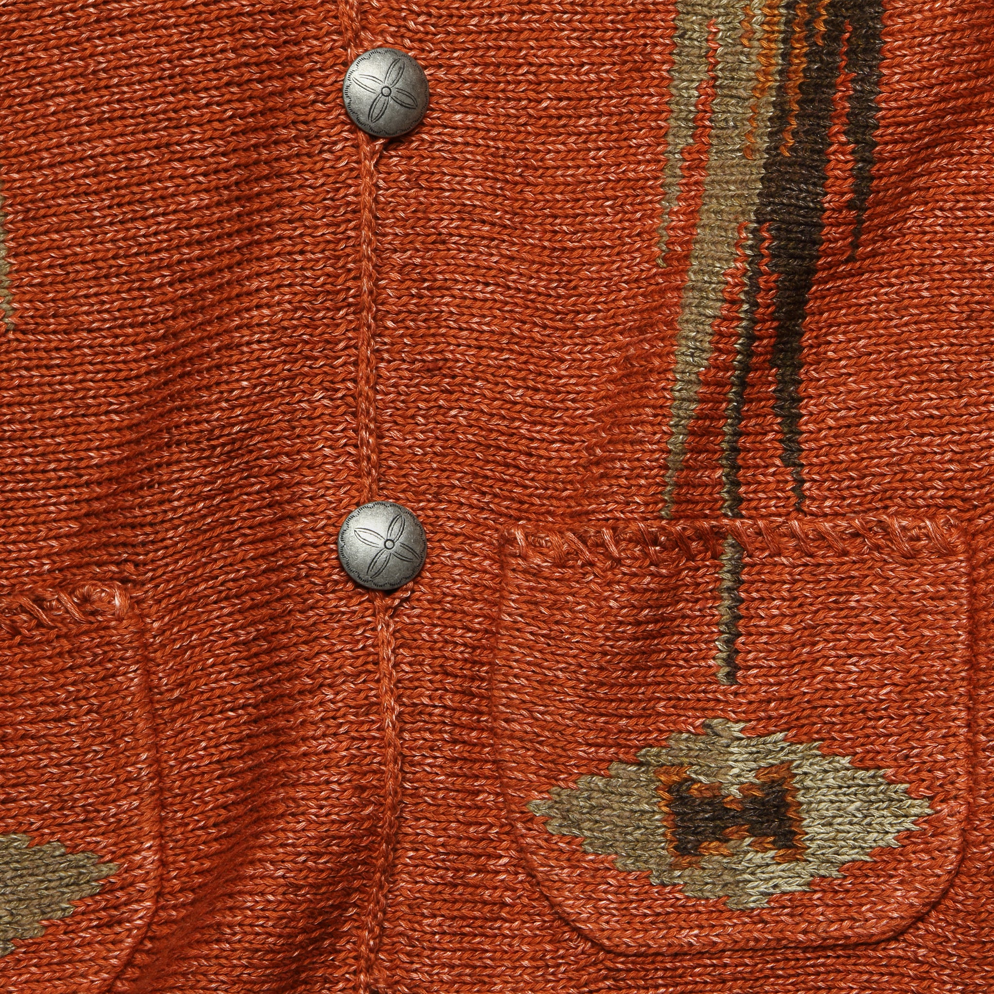 
                          Fringe Linen-Blend Poncho - Rust/Orange - RRL - STAG Provisions - W - Tops - Sweater
                        