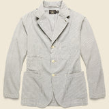 Wadebridge Seersucker Sport Coat - Cream/Grey - RRL - STAG Provisions - Suiting - Sport Coat