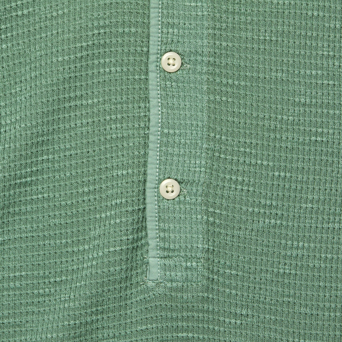 Waffle-Knit Henley - Spring Green – STAG Provisions