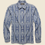 Indigo Jacquard Camp Shirt - Indigo - RRL - STAG Provisions - Tops - L/S Woven - Other Pattern
