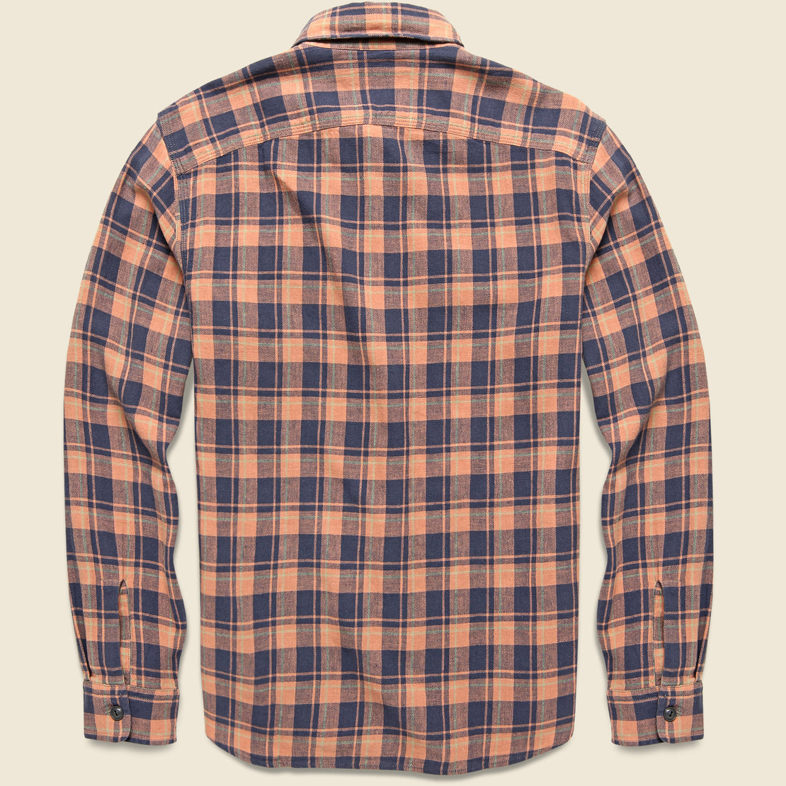 Sunfaded Plaid Matlock Workshirt - Coral Indigo - RRL - STAG Provisions - Tops - L/S Woven - Other Pattern