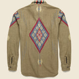 Indigo Jacquard Workshirt - Brown - RRL - STAG Provisions - Tops - L/S Woven - Overshirt