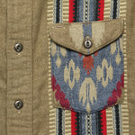 Indigo Jacquard Workshirt - Brown - RRL - STAG Provisions - Tops - L/S Woven - Overshirt