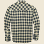 Slim Fit Plaid Brushed Western Shirt - Cream/Grey - RRL - STAG Provisions - Tops - L/S Woven - Plaid