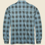 Plaid-Print Jersey Workshirt - Blue/Black - RRL - STAG Provisions - Tops - L/S Woven - Plaid