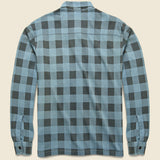 Plaid-Print Jersey Workshirt - Blue/Black - RRL - STAG Provisions - Tops - L/S Woven - Plaid
